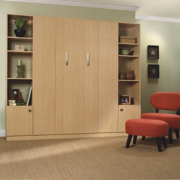 The Dreamsaver bi-fold Murphy bed closed giving your room lots and lots of space