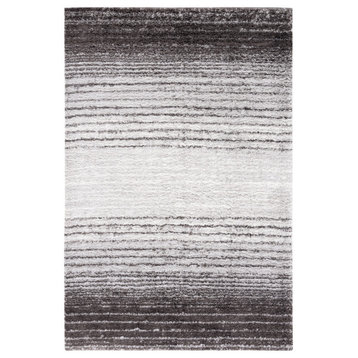 Safavieh Berber Shag Collection BER571F Rug, Grey/Dark Grey, 9' X 12'