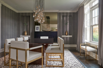 Inspiration for a transitional dining room remodel in New York