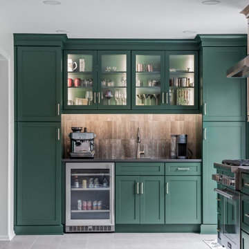 Green Cabinets Boost Style and Organization in the Kitchen