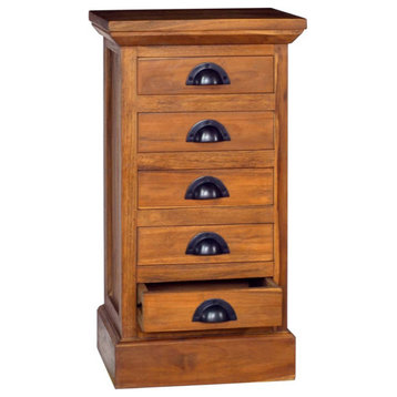 vidaXL Drawer Cabinet Chest of Drawers Dresser for Bedroom Solid Wood Teak