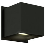 DALS Lighting - DALS Square Directional LED Wall Sconce, Black - This modern exterior LED wall pack was designed to optimize efficiency through heat dissipation and optical management. This LED wall pack provides an ideal wall wash lighting solution utilizing a fraction of the energy of traditional sources and requiring virtually no maintenance.