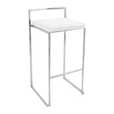 Lumisource Fuji Barstool, Set of 2, White