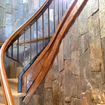 Stone Exterior and Hardscape in New Big Bear Home