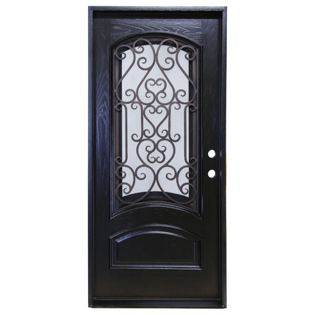 Forever Doors, Exterior Front Entry Composite Door AR07C, 36"x80", Left H