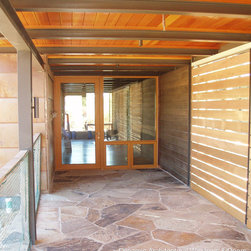 Modern Wood Entry Door with Sidelite - Front Doors