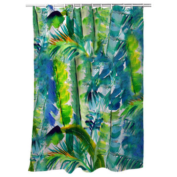 Betsy Drake Jungle Greens Shower Curtain