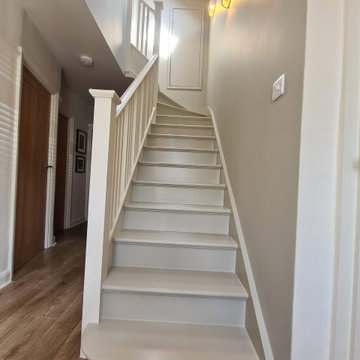 Hallway steps and walls transformation in Wimbledon SW19