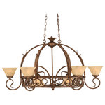 Toltec Lighting - Leaf 8 Light Pot Rack 8 Hook In Bronze, 7" Italian Marble Glass - The beauty of our entire product line is the opportunity to create a look all of your own, as we now offer over 40 glass shade choices, with most being available as an option on every lighting family. So, as you can see, your variations are limitless. It really doesn't matter if your project requires Traditional, Transitional, or Contemporary styling, as our fixtures will fit most any decor.