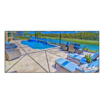 (Heller) Bonita Springs, FL Superior Pools Custom Swimming Pool/Spa/Raised Area