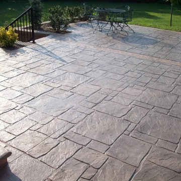 Frontenac, Missouri multi-pattern stamped concrete patio photo 1