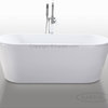 HelixBath Dionysias Freestanding Acrylic Bath Tub 67" White