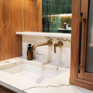 Moody and Dramatic Bathroom Remodel