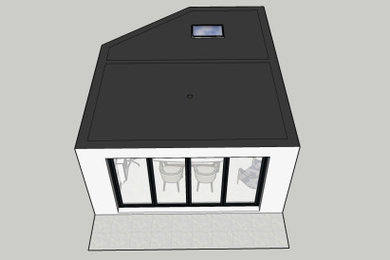 Design ideas for a medium sized contemporary detached garage workshop in Surrey.