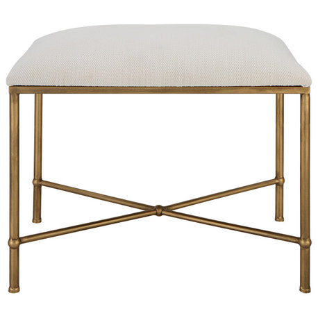 Uttermost Avenham Small Gold Framed bench