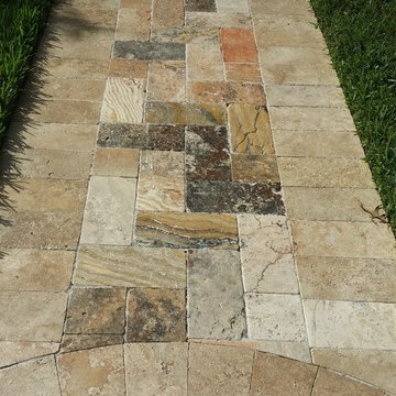 Travertine Paver Driveway Installation Tampa, FL