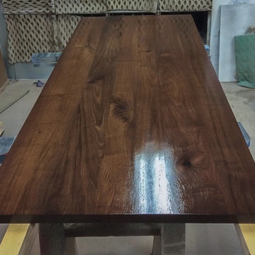 A solid Walnut Desk Top