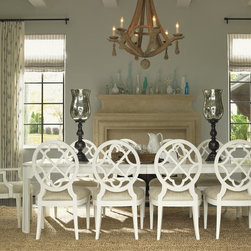 Ivory Key 11 Piece Rectangular Castel Harbour Dining Table With Mill Creek Dinin - Products