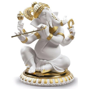 Lladro Bansuri Ganesha Re-Deco Figurine 01009277