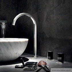 Venezia 3 Hole High Spout Basin Mixer Excl. Handles - Bathroom Taps and Shower Heads