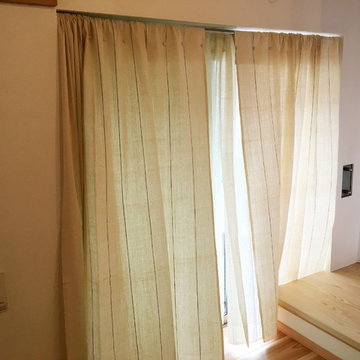 納品例:吹き抜け空間のカーテン