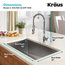 32" Undermount Stainless Steel Kitchen Sink, Pull-Down Faucet SSMB w Dispenser