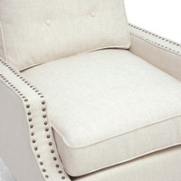 Baxton Studio Norwich Beige Linen Modern Lounge Chair