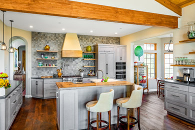 Kitchen - farmhouse kitchen idea in Other