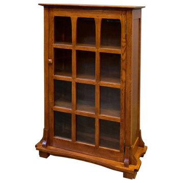 Crafters and Weavers Arts and Crafts Wood Display Bookcase in Cherry