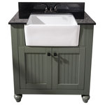 Legion Furniture - 30" Pewter Greensink Vanity Without Faucet - Dimensions: L:19 x W:31 x H:34