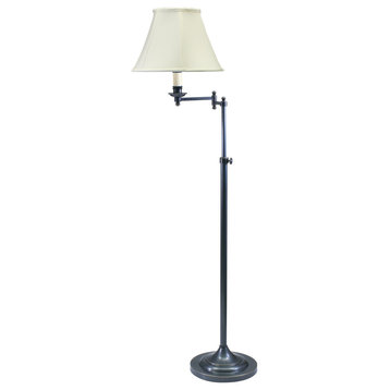 House of Troy CL200 Club 1 Light Adjustable Swing Arm Floor Lamp - Oil Rubbed