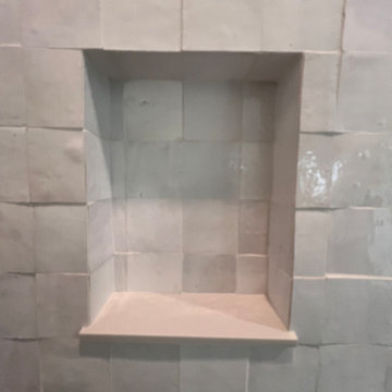 Custom Shampoo Niche - Simple & Elegant Without Trim. Tile Lines Remain Aligned