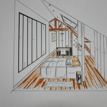 Aménagement d'une suite parentale dans une ancienne grange