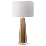 nuLOOM - nuLOOM 30" Ombre Metal Obelisk Linen Shade Brass, 3-Way Switch Table Lamp - Made from the finest materials in the world and with the uttermost care, our lamps are designed to brighten up any room and are a great addition to your home.