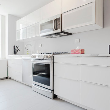 Ikea Sektion Kitchen w Porcelain Countertops