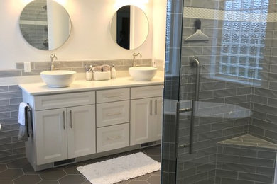 Inspiration for a modern bathroom remodel in Other