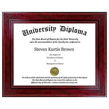 Single Diploma / Document Frame, Sport Cherry, 8.5"x11", UV
