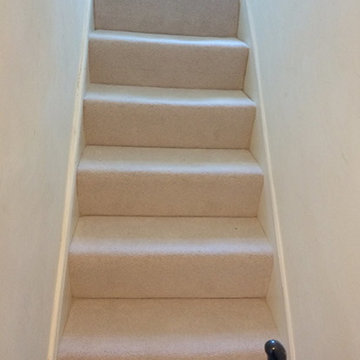 Beige Carpet Installation to Stairs in East London