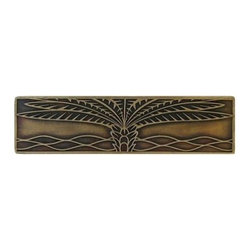 Inviting Home Inc. - Horizontal Royal Palm Pull, Antique-Style Brass - Cabinet And Drawer Handle Pulls