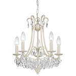 ELK Home - Elk Home Victorian 5-Light Mini Chandelier, Antique Cream and Clear, 122-021 - Victorian in style, the metal work is modernized with an antique cream finish and dressed with cut crystals that sparkle and refract light.