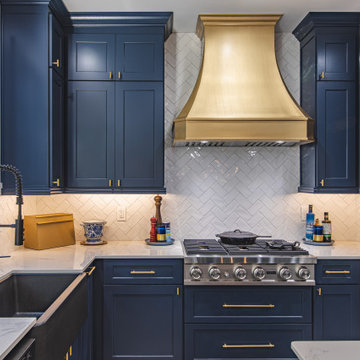 Navy Blue Transitional Kitchen Remodel in Aldie, VA