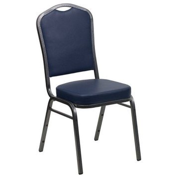 Flash Furniture Hercules Banquet Stacking Chair in Navy