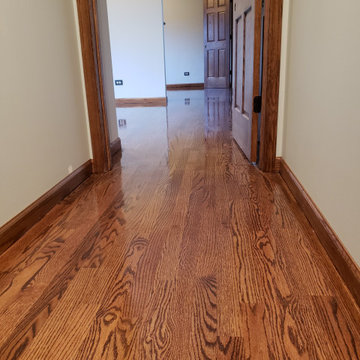 Lake Zurich, red oak stain , 3 coats of Bona Traffic HD