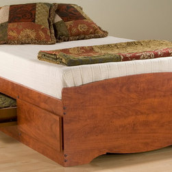 Prepac Platform Storage Bed in Cherry - Kids Beds