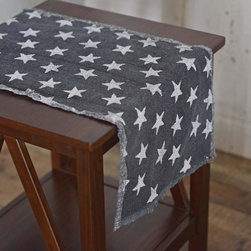 April & Olive - Multi Star Navy Runner 13X36 - Table Runners