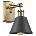 Innovations Lighting - Innovations Lighting 516-1W-AB-M8-BK Smithfield, 1 Light Wall In Industr - The Smithfield 1 Light Sconce is part of the BallsSmithfield 1 Light W Antique BrassUL: Suitable for damp locations Energy Star Qualified: n/a ADA Certified: n/a  *Number of Lights: 1-*Wattage:100w Incandescent bulb(s) *Bulb Included:No *Bulb Type:Incandescent *Finish Type:Antique Brass