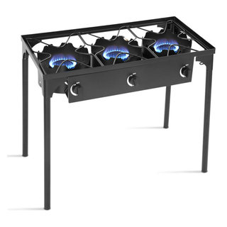 Costway 2-in-1 GAS Camping Grill and Stove with Detachable Legs