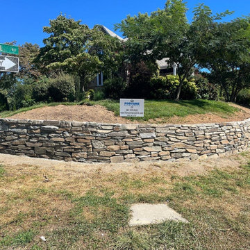 Dry Stack Field Stone Retaining Wall in Silver Spring MD