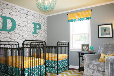 Inspiration for an eclectic nursery remodel in New York