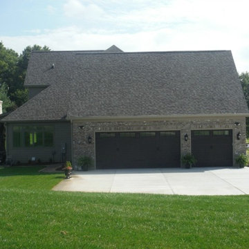 Khaki Brown Lap Siding | Pebblestone Clay Aluminum Soffit & Fascia | St. Louis,